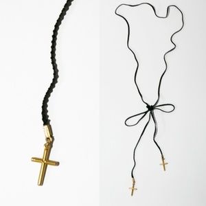NEW_Black Cross Fashion Necklace